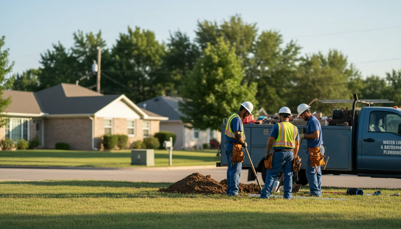 Residential water line and bathroom plumbing service in Quitman, LA